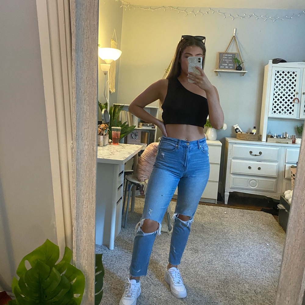 Boohoo Black Crop Top